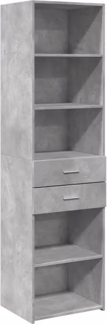 Credenza moderna in legno multistrato e MDF Grigio opaco per sala da pranzo, sospesa, L: 50 cm, P: 42,5 cm, H: 185 cm