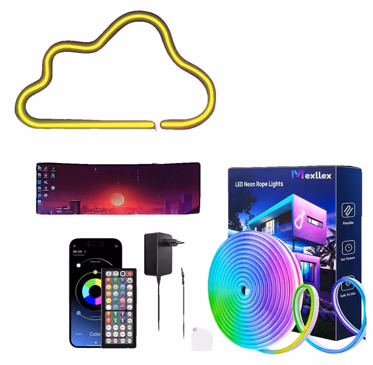 Strisce luminose a LED, varianti di colore RGB, design impermeabile, RGB, 20 metri