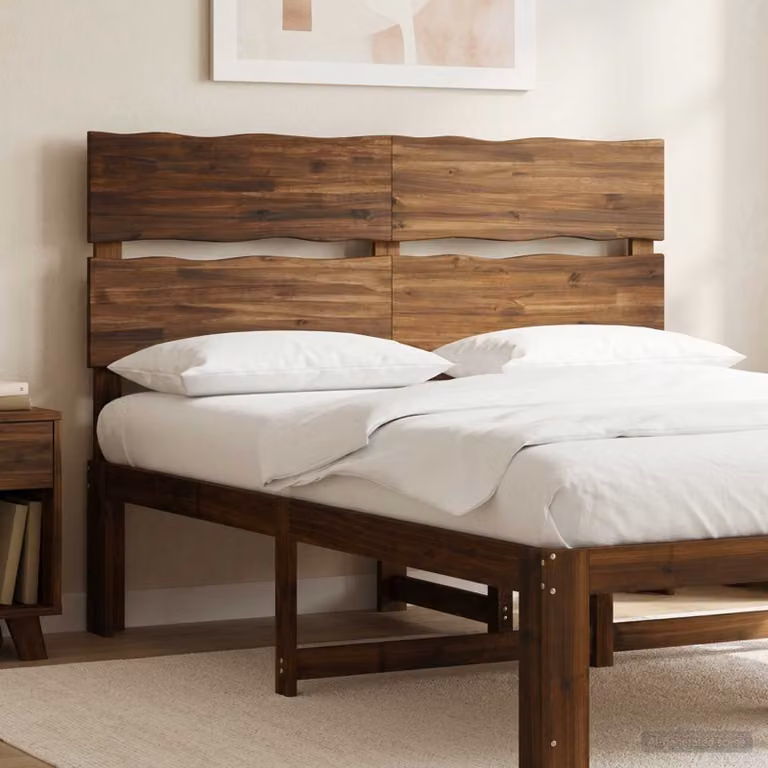Testiera per letto con bordo vivo vidaXL ROSTOCK in legno di acacia marrone scuro 160 cm
