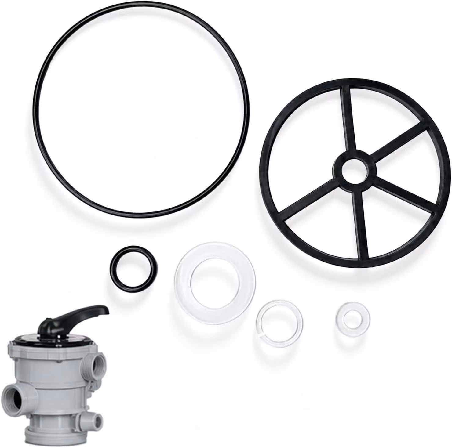 Kit di guarnizioni O-ring, compatibile con Hayward Vari-Flo XL, realizzato in gomma, per sistemi di piscine