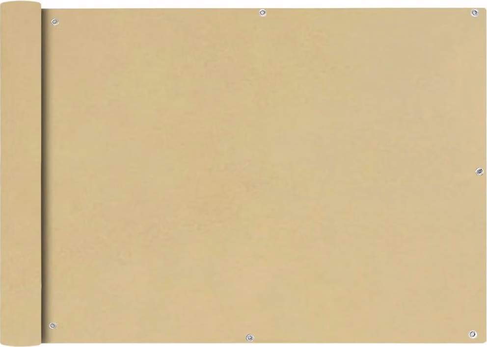 The Living Store Schermo privacy per balcone in tessuto Oxford 75x600 cm Beige
