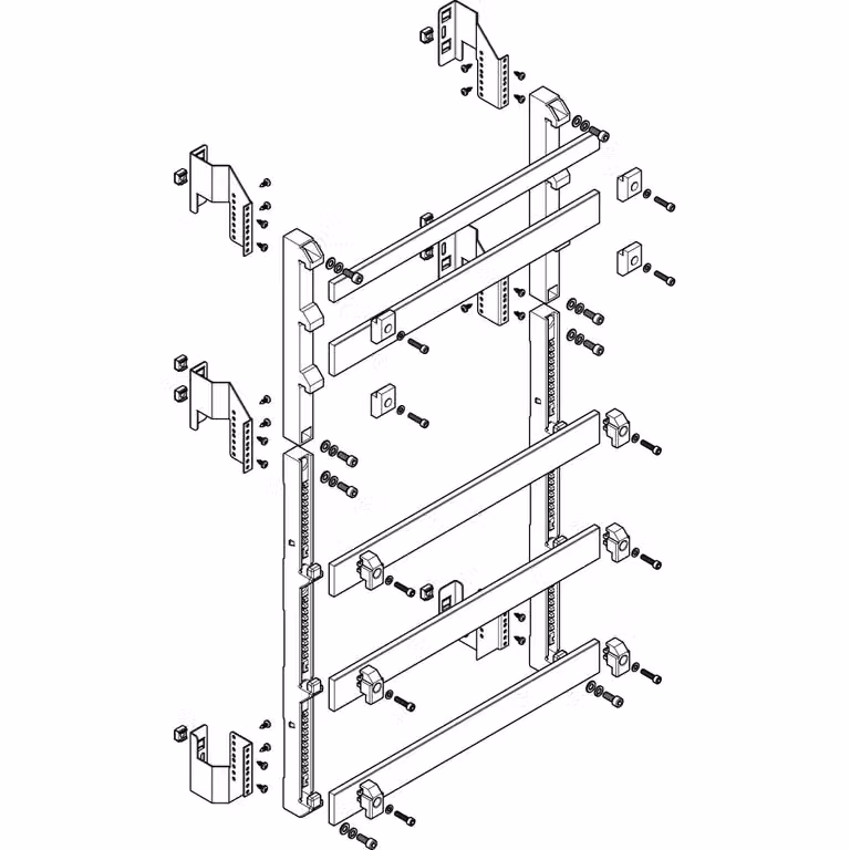 Modulo barra collettrice ABN profondo 2FB/8RE 185 mm con CU 50x10 mm, a 5 poli, EBM 150 mm MTSC28985