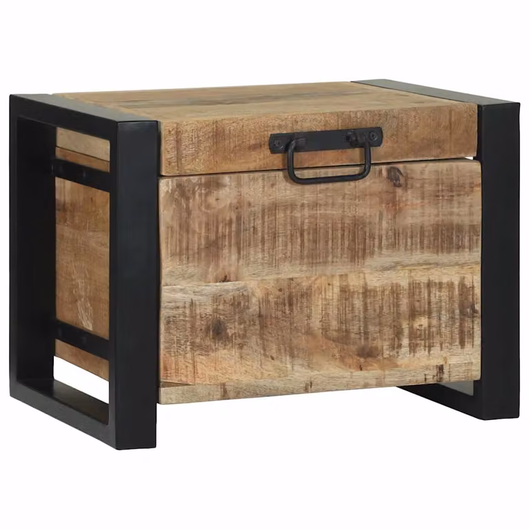 Cassapanca da stoccaggio vidaXL in legno di mango marrone L 40 x P 30 x H 30 cm