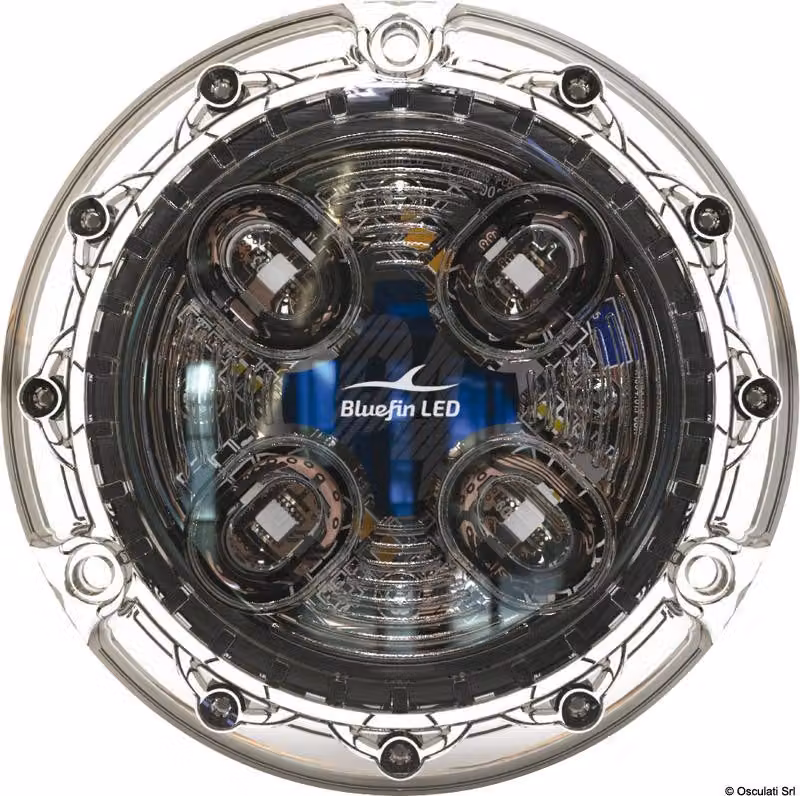 Lampada subacquea a LED PIRANHA P4 POLYMER blu Osculati 13.350.02