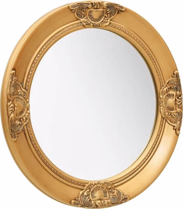 Specchio da Parete Stile Barocco 50 cm Oro