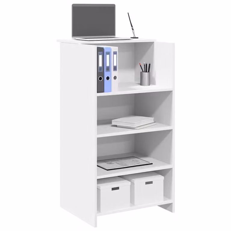 Scrivania da reception vidaXL bianca in legno, L 55 cm x P 50 cm x H 103,5 cm