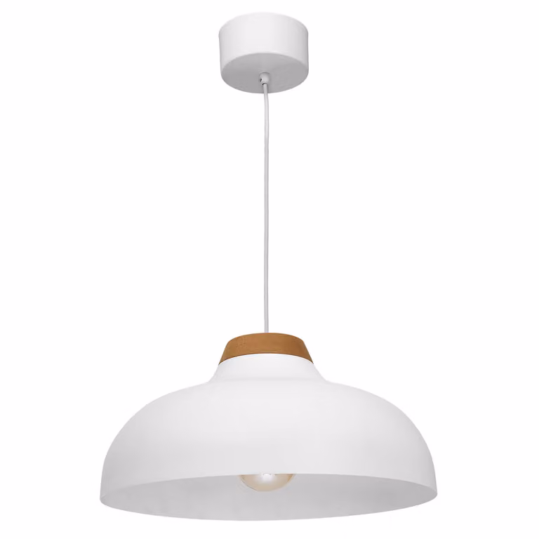 LUMINEX lampada lampadario Burgos bianco 1 lampada da soffitto