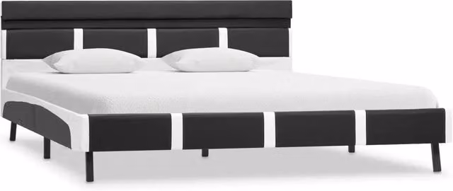 Letto con base a giroletto vidaXL in similpelle grigia con illuminazione LED e porta di ricarica USB, L/P/H: 200 x 140 x 145 cm