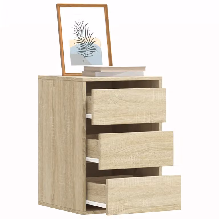 Cassettiera Angolare vidaXL in Legno Multistrato Rovere Sonoma, Colore Beige/Marrone, L 40 cm x P 41 cm x H 58 cm