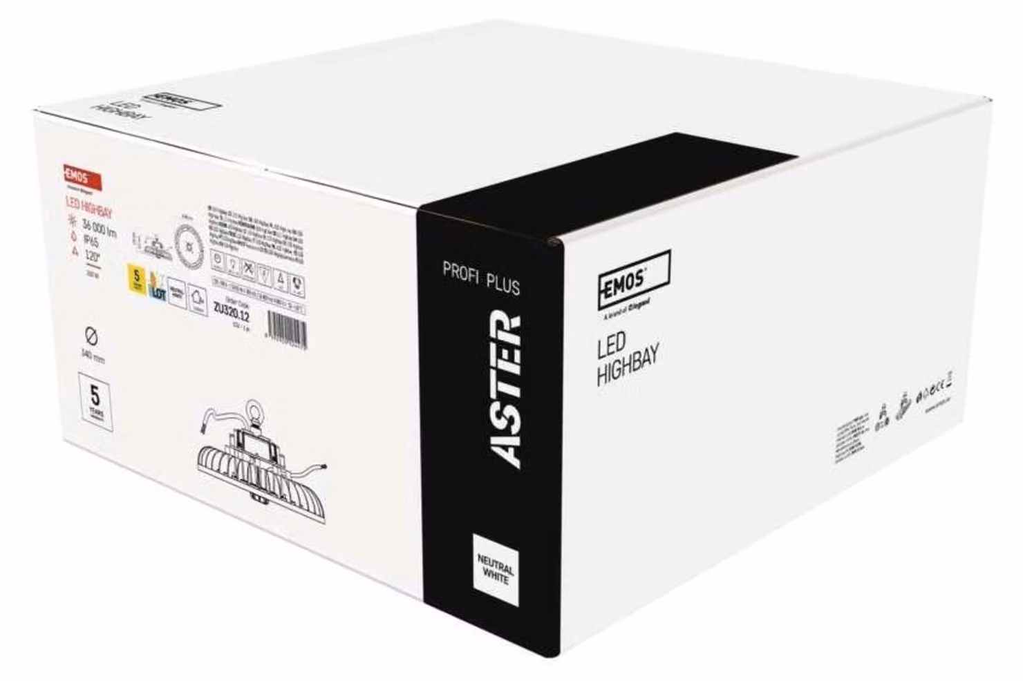 Apparecchio a sospensione industriale a LED HIGHBAY ASTER 120° 200W