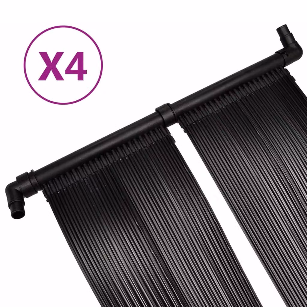 vidaXL Pannello solare per riscaldamento piscina 4 pezzi 80x620 cm
