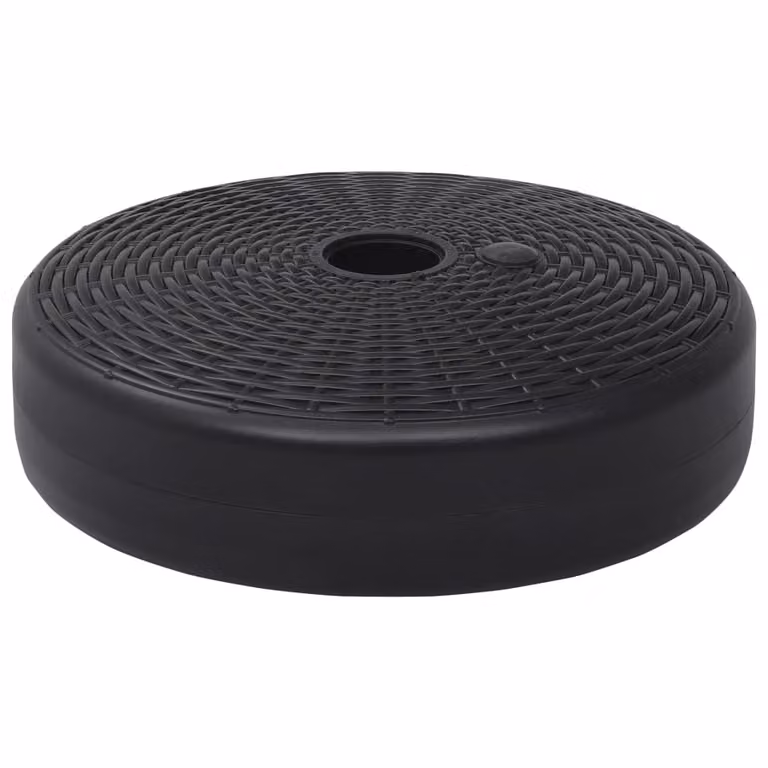 Base per Ombrellone Riempibile con Sabbia/Acqua 24L Nera
