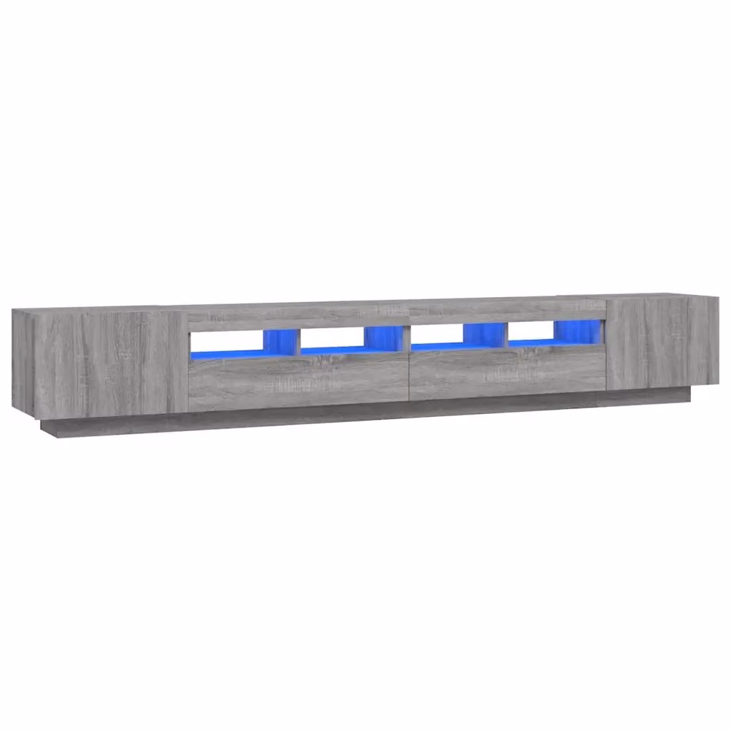 Set di mobili TV moderno vidaXL composto da 3 pezzi in legno multistrato grigio e finitura opaca – 2