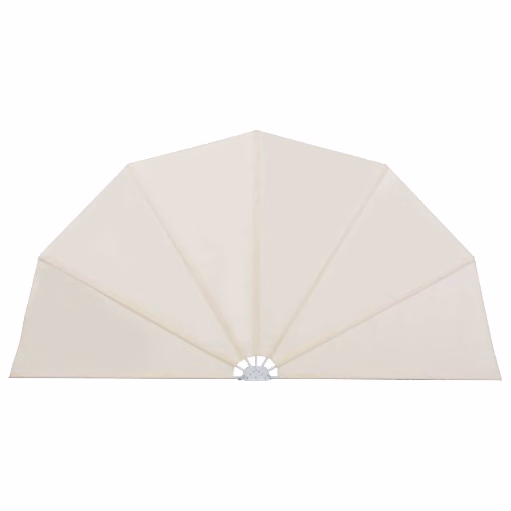 vidaXL Mensola laterale pieghevole per patio crema 200 cm