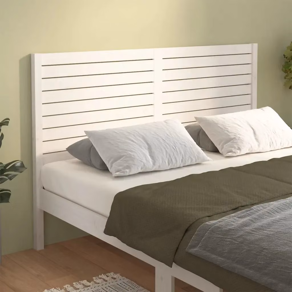 Testiera per letto moderna in legno massello di pino bianco L: 186 cm, P: 4 cm, H: 100 cm – 2