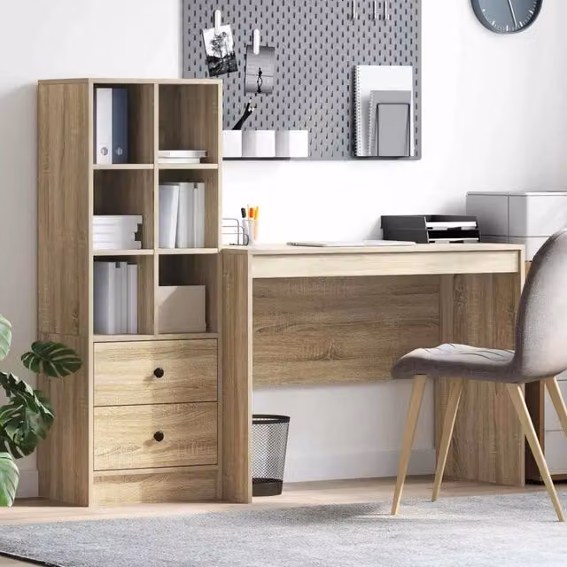 Scrivania Rovere Sonoma 145.5 x 50 x 127 cm 2 pz 3337371