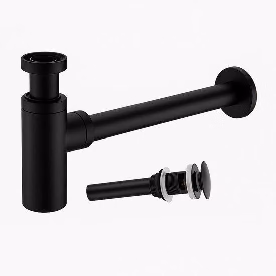 Capannone profilato - Flaschensiphon + pop-up - Schwarz opaco