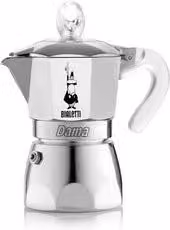 Caffettiera Bialetti Dama Pure Ice da 3 tazze in alluminio colore argento satinato