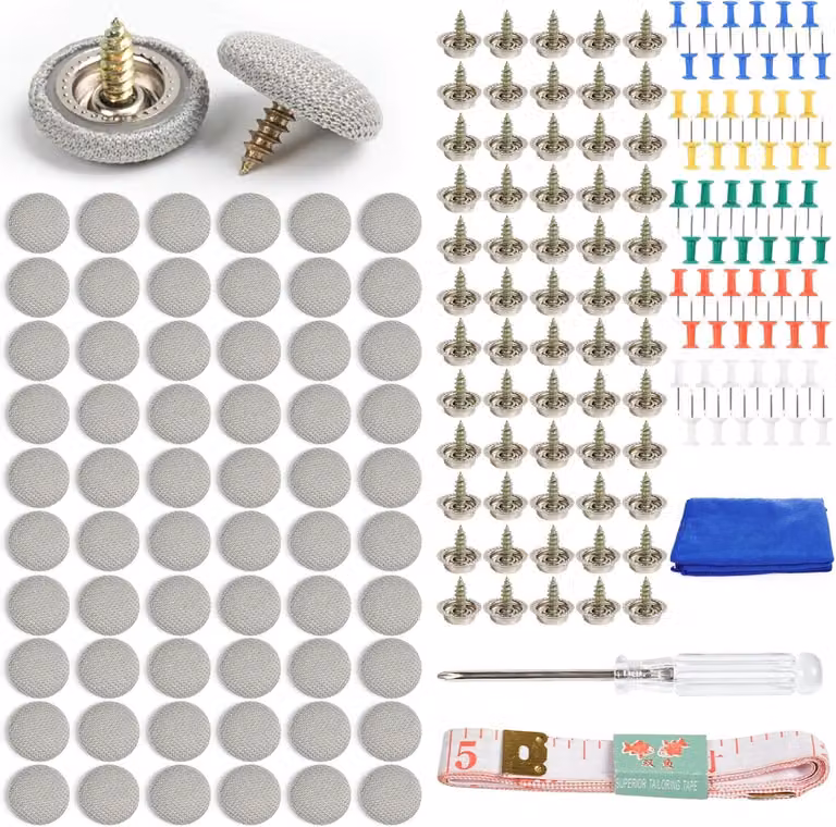 Kit di riparazione per interni auto, composto da 60 pezzi, inclusi cacciavite e metro a nastro, universale per tutti i veicoli