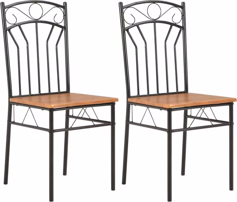 The Living Store Sedie da pranzo 2 pz. MDF marrone