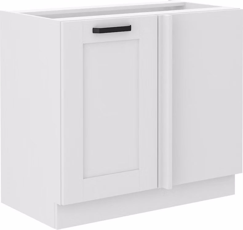 Armadietto allungato ad angolo LAILI - larghezza 105 cm, bianco