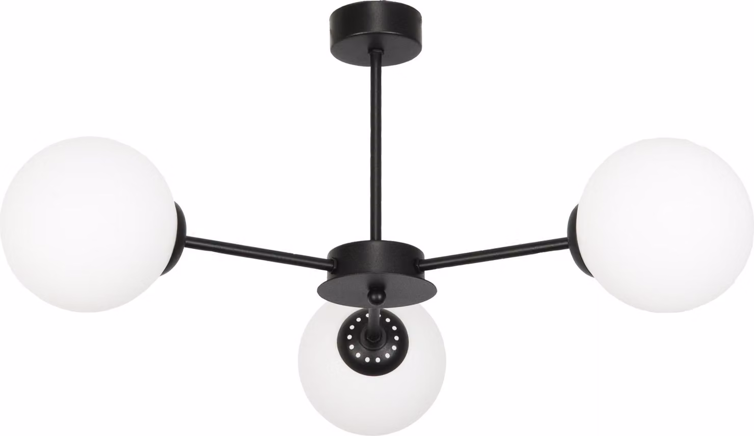 Lampada da soffitto con sfere di vetro nero VARADERA 14-832