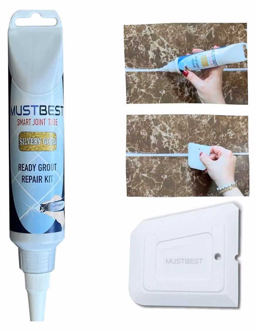 Stucco per riparazioni di malta per piastrelle ad asciugatura rapida | 160 ml, oro