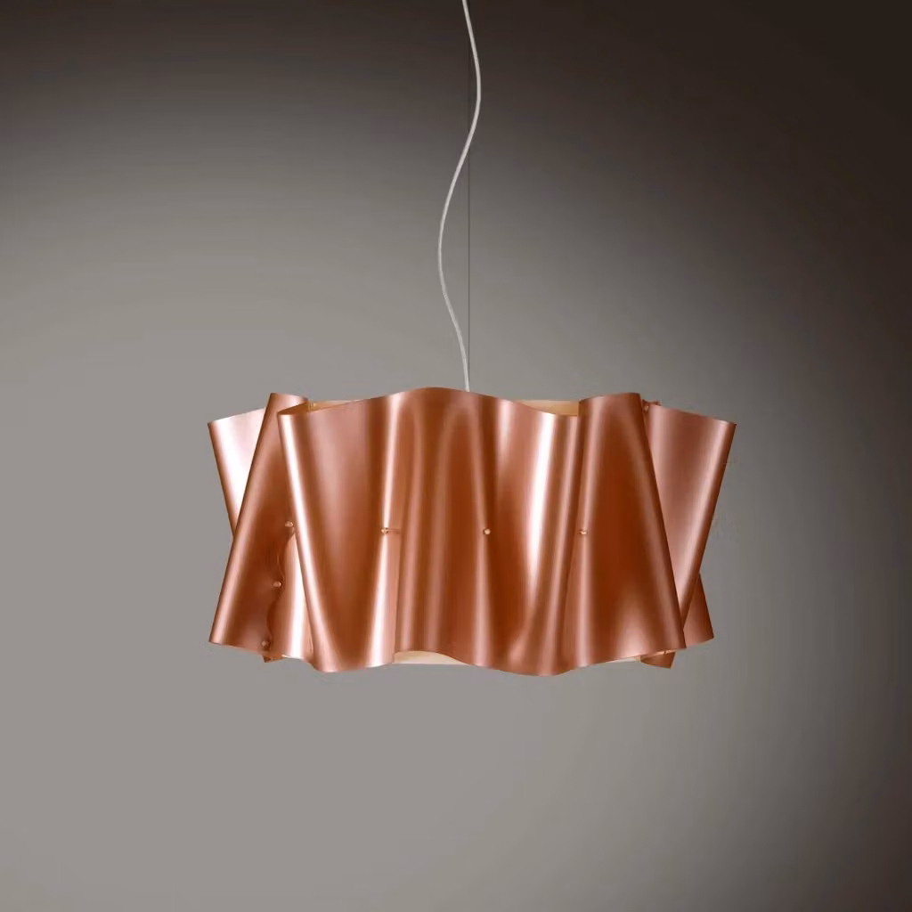 Lampada a sospensione Copper IPERBRIKO in metallo cromato e rame, L: 50 cm, H: 27 cm – 2