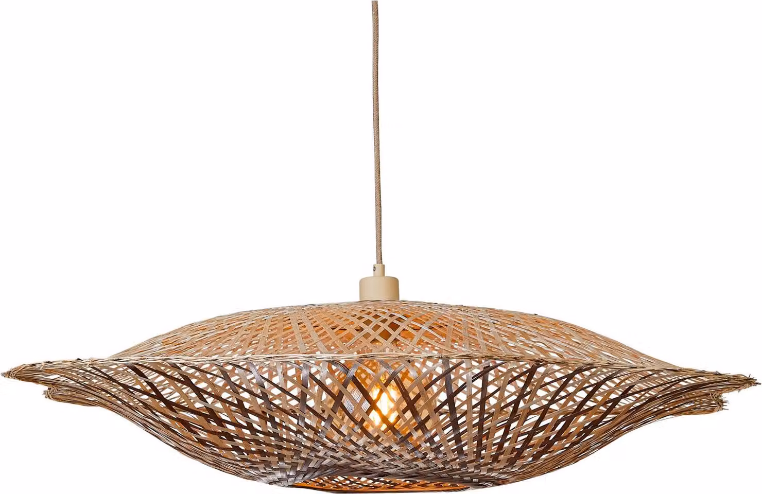 GOOD&MOJO - Lampada a sospensione Madura - Naturale - 225x87x22cm Lampada a sospensione - Lampada da tavolo - Lampada da soggiorno - Lampada da camera da letto - Soggiorno