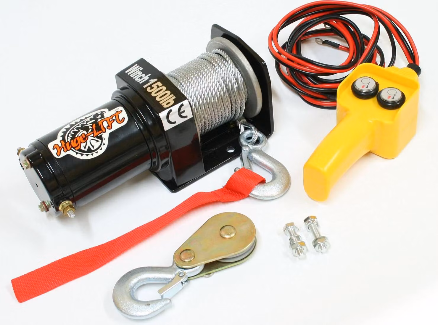 Varan Motors - var-p1500-1 verricello a cavo da 12V ATV QUAD FOREST OFFROAD verricello a cavo telecomandato 680/1360KG verricello