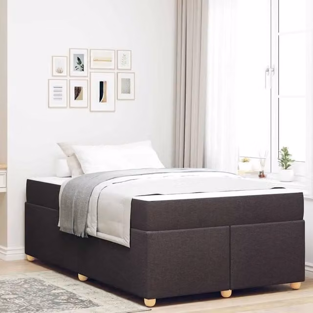 Struttura del letto Marrone Scuro 120 x 190 cm Tessuto 3399345