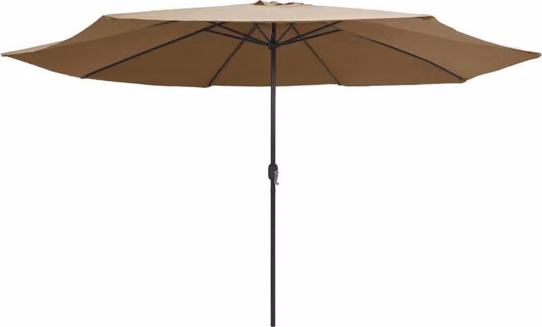 Ombrellone da Giardino con Palo in Metallo 390 cm Tortora