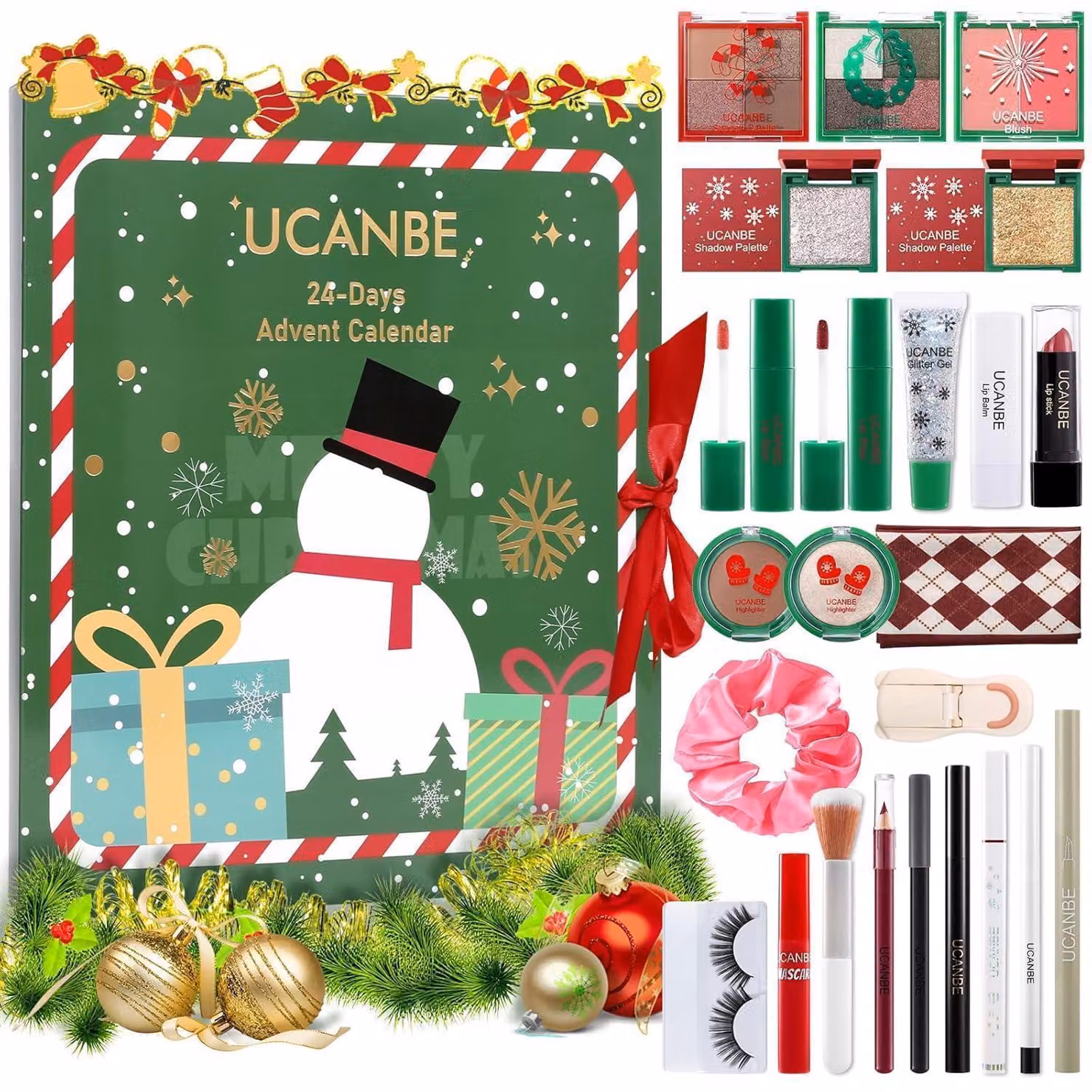 Calendario dell'Avvento per il trucco 2026, set regalo di bellezza con 24 prodotti per il make-up, ideale per le donne