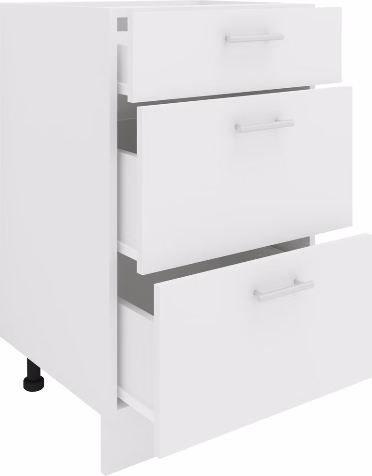 Armadio da cucina | Dimensioni ca. H. 82 x W. 50 x. T. 46 cm | Armadio con tre cassetti | Mobili da cucina - Esilo