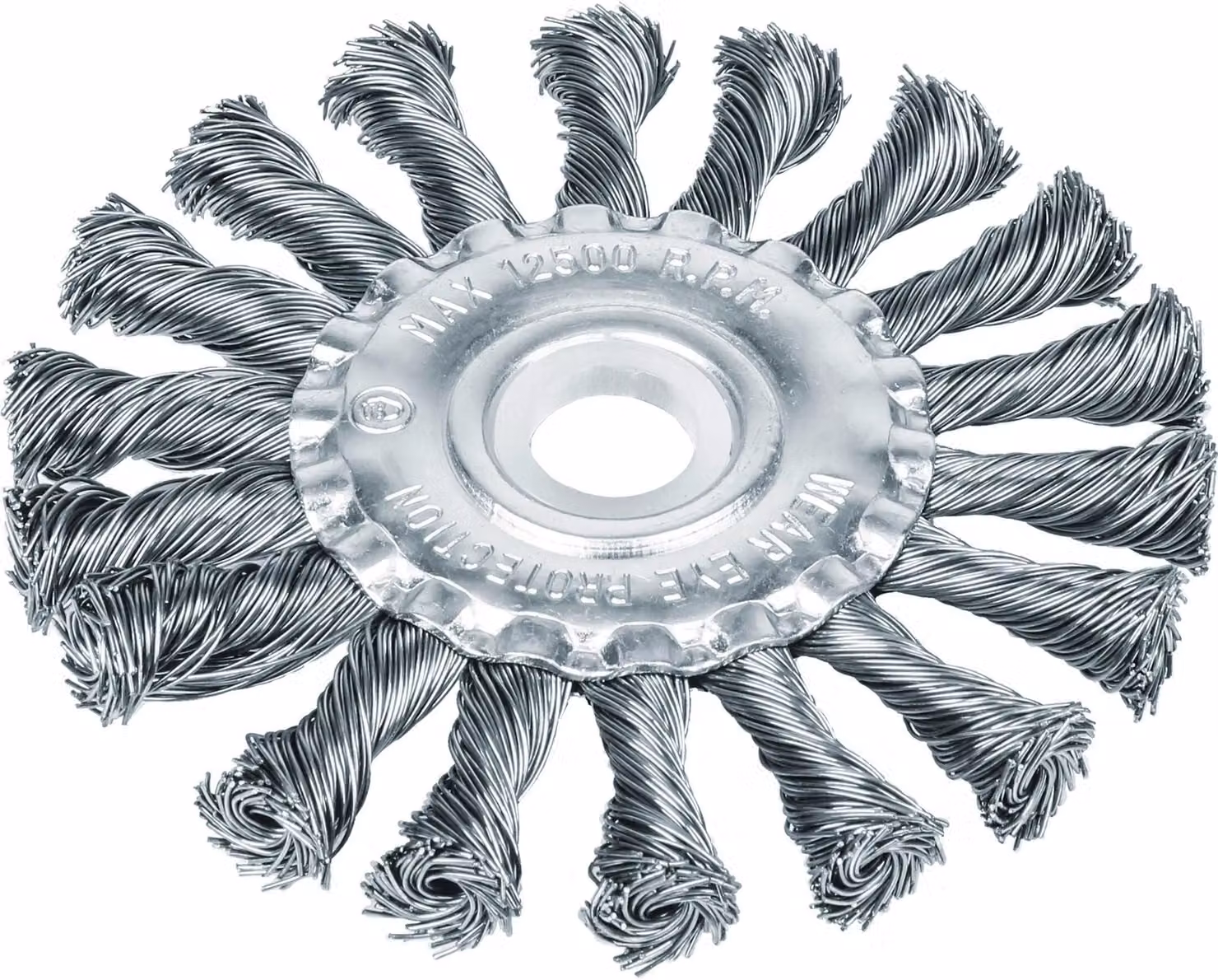 Spazzola rotonda in filo d'acciaio Condor, con foro da 22,2 mm, liscia