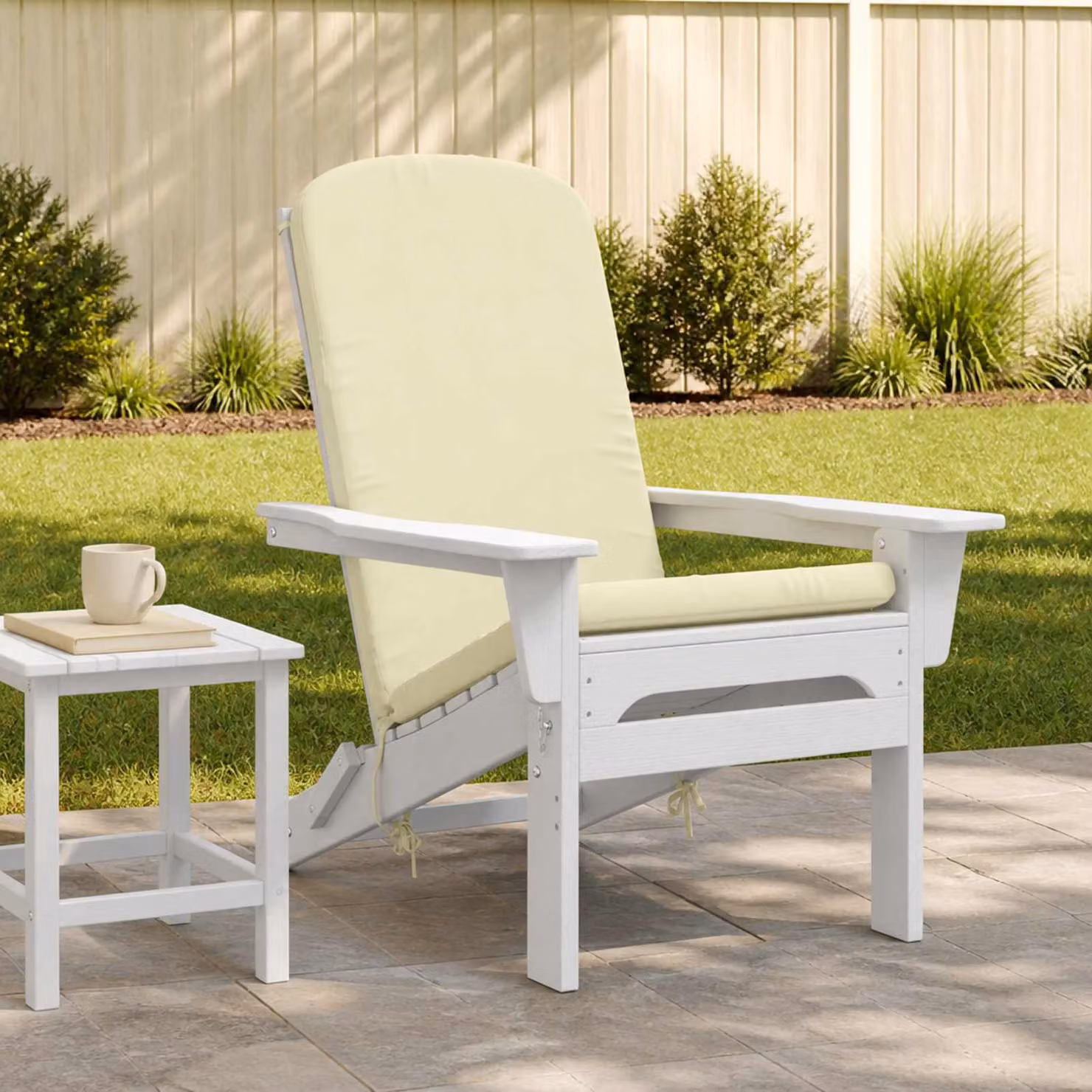 Cuscino per Lounger Sole vidaXL GEMERT Beige in Poliestere con Rivestimento Lavabile e Resistente ai Raggi UV
