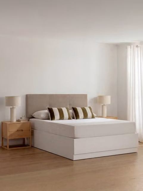 Letto contenitore con scarpiera Kenay Home bianco L: 150 cm, P: 190 cm
