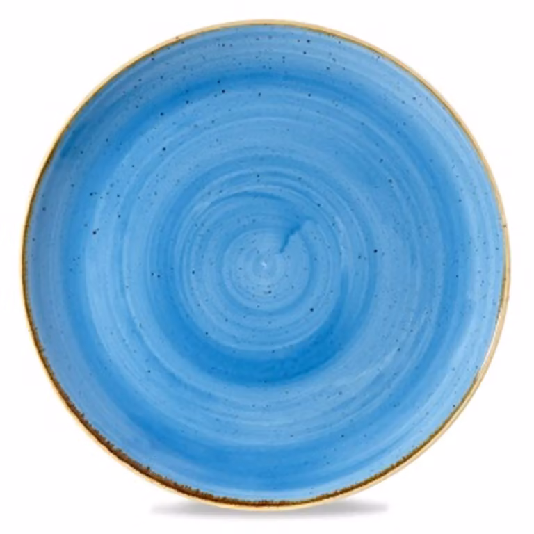 Piatto piano in porcellana blu stone, diam. 26cm, 12 pezzi