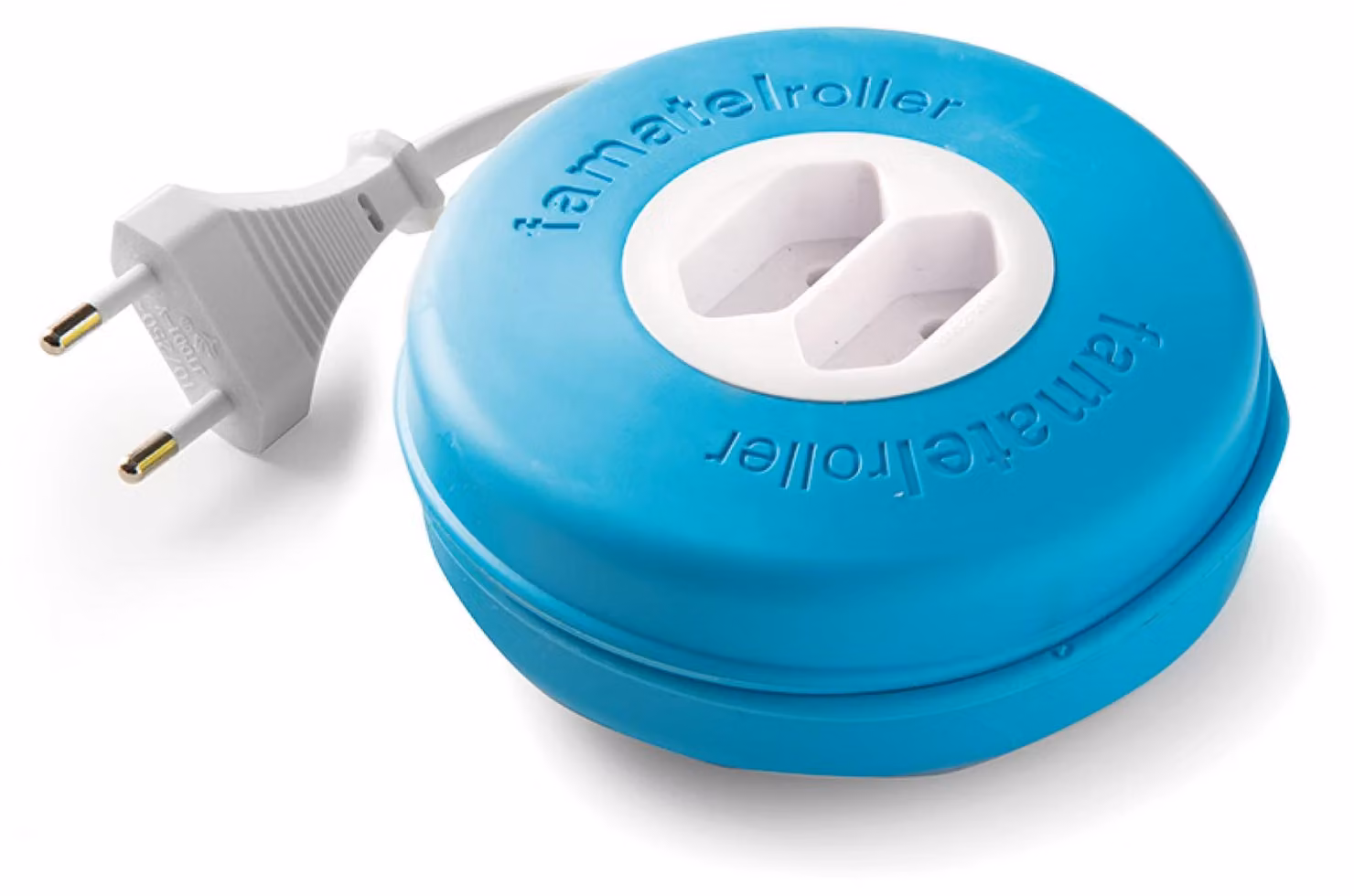 FAMATEL – Ciabatta multipresa | Arrotolabile con 2 prese | 3 metri | Silicone | Con protezione per bambini