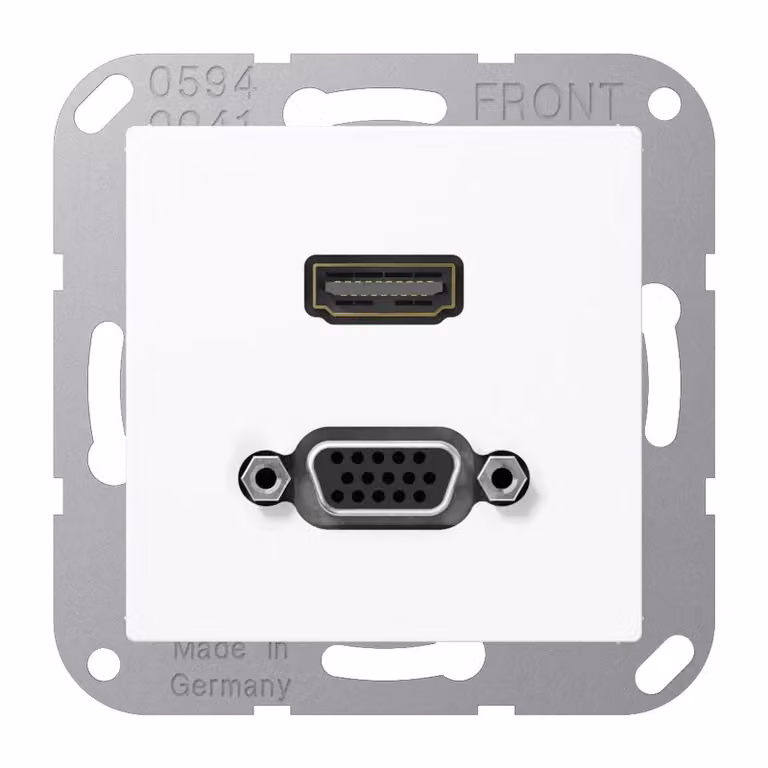 Jung MA A 1173 WW Presa HDMI + VGA Bianco (MAA1173WW)