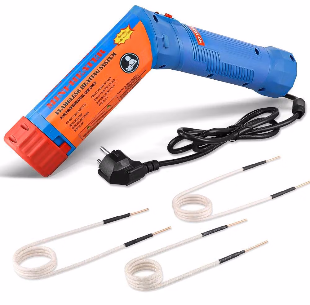 Dispositivo di riscaldamento a induzione magnetica – Set di strumenti compatto – 1100W – Senza fiamma – 3 bobine – Per rimuovere viti e bulloni arrugginiti