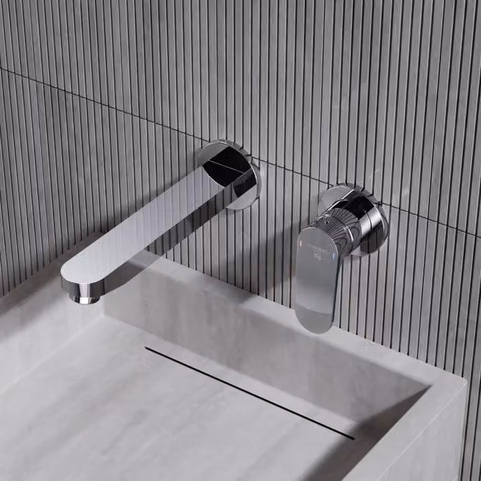 Miscelatore monocomando da parete per lavabo, serie Steinberg 343, con rivestimento colorato