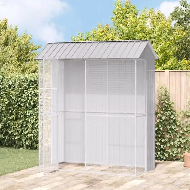 Gabbia per uccelli Grigio 215 x 110 x 247 cm Acciaio zincato 3325173