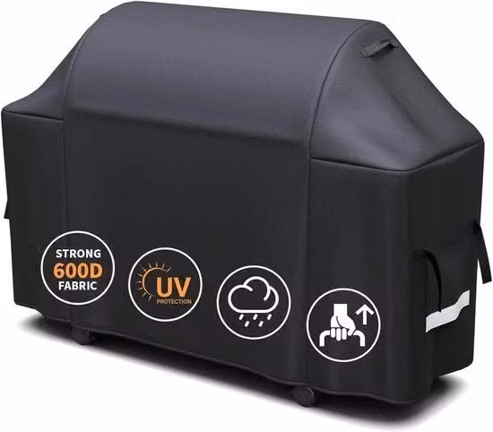 Copertura protettiva in poliestere nera per barbecue a gas Weber, L: 122,0 cm, P: 107,0 cm, H: 45,0 cm