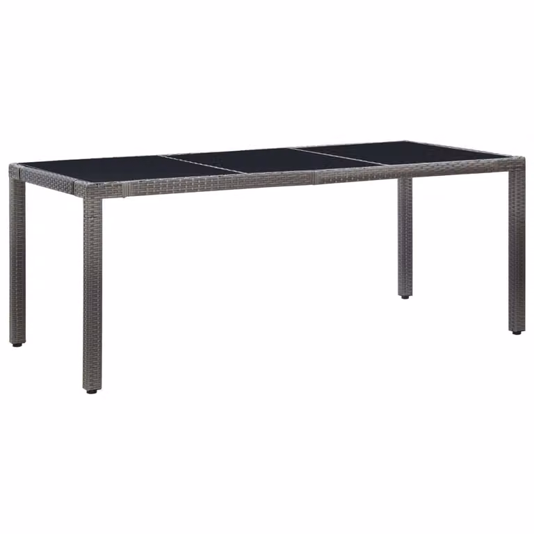 vidaXL set da pranzo da giardino 9 pezzi in polirattan grigio