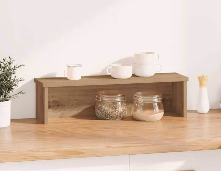 Scaffale da Cucina Impilabile Rovere Artigianale 60x15x16 cm