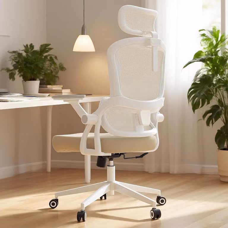 Sedia da ufficio ergonomica con supporto lombare e braccioli regolabili