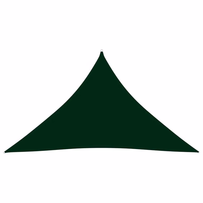 Tenda da sole triangolare "Living Store" in tessuto Oxford, colore verde scuro, dimensioni 3,5x3,5x4,9 metri