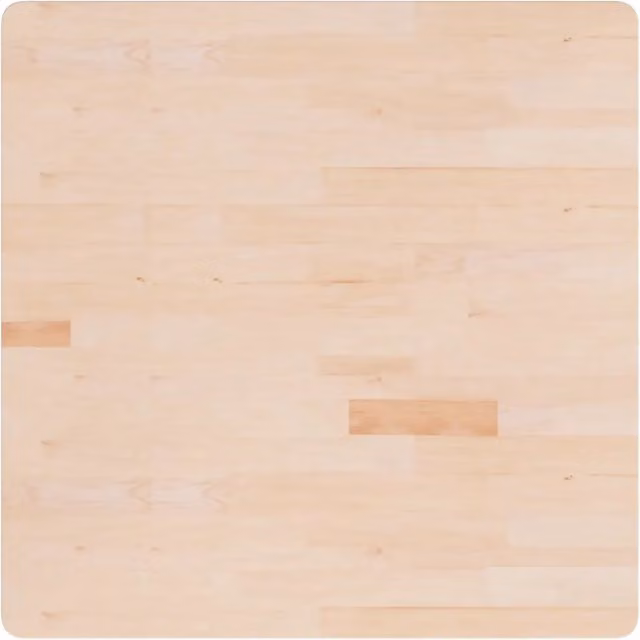 Piano Tavolo | Superficie Tavolo | Piano Scrivania Quadrato 90x90x4 cm Massello Rovere Non Trattato