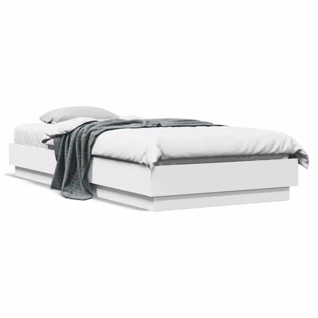 Letto singolo per adulti Design In in legno multistrato bianco con doghe piatte fisse L/P/H: 200 x 90 x 23 cm – 1